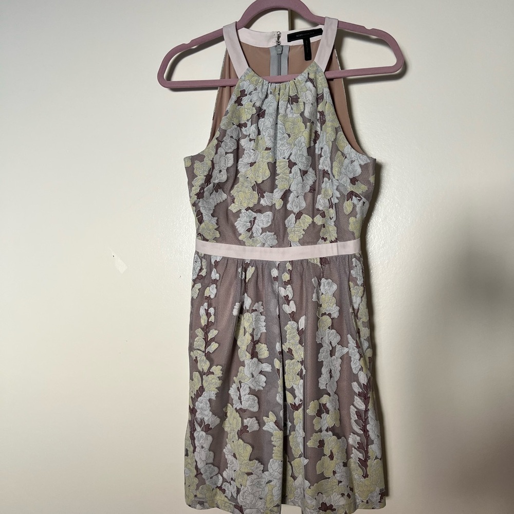 BCBGMaxAzria Lace Halter Neck Dress Size 2